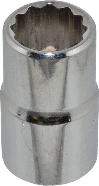 Proto - 9/16", 1/2" Drive, Standard Hand Socket - 12 Points, 1-1/2" OAL, Chrome Finish - Best Tool & Supply