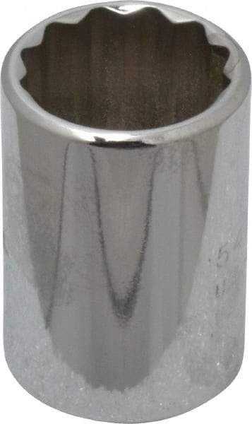 Proto - 3/4", 1/2" Drive, Standard Hand Socket - 12 Points, 1-1/2" OAL, Chrome Finish - Best Tool & Supply