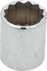 Proto - 15/16", 1/2" Drive, Standard Hand Socket - 12 Points, 1-9/16" OAL, Chrome Vanadium, Chrome Finish - Best Tool & Supply