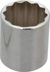 Proto - 1-3/16", 1/2" Drive, Standard Hand Socket - 12 Points, 1-3/4" OAL, Chrome Vanadium, Chrome Finish - Best Tool & Supply