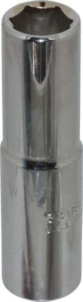 Proto - 9/16", 1/2" Drive, Deep Hand Socket - 6 Points, 3-1/4" OAL, Chrome Finish - Best Tool & Supply