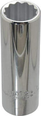 Proto - 3/4", 1/2" Drive, Deep Hand Socket - 12 Points, 3-1/4" OAL, Chrome Finish - Best Tool & Supply