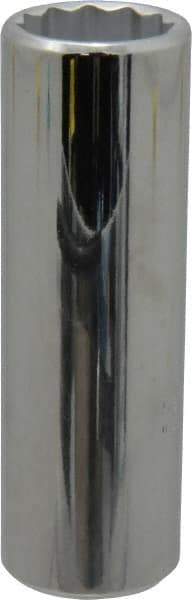 Proto - 1/2" Drive, Deep Hand Socket - 12 Points, 3-1/4" OAL, Chrome Finish - Best Tool & Supply