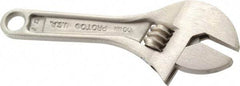 Proto - 1/2" Jaw Capacity, 4" Standard Adjustable Wrench - Steel, Chrome Finish - Best Tool & Supply