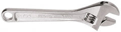 Adjustable Wrench: Steel, Chrome Finish