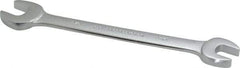 Proto - 9/16" x 5/8" Standard Open End Wrench - 7-5/8" OAL, Double End, Satin Finish, 15° Head Angle - Best Tool & Supply