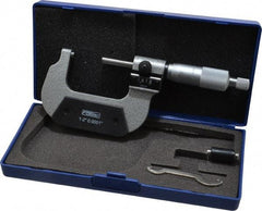 Fowler - 1 to 2" Range, 0.0001" Graduation, Mechanical Outside Micrometer - Ratchet Stop Thimble, Accurate to 0.00016", Digital Counter - Best Tool & Supply