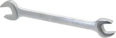 Proto - 18mm x 19mm Standard Open End Wrench - 8-27/32" OAL, Double End, Satin Finish, 15° Head Angle - Best Tool & Supply