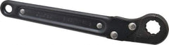 Proto - 9/16", Black Finish, Ratcheting Flare Nut Wrench - 12 Points, 7-1/4" OAL, Steel, Single End Head - Best Tool & Supply