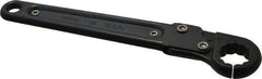 Proto - 11/16", Black Finish, Ratcheting Flare Nut Wrench - 12 Points, 7-1/4" OAL, Steel, Single End Head - Best Tool & Supply