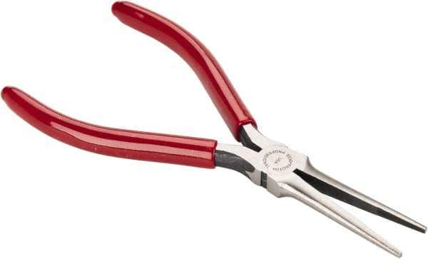 Proto - 6-5/32" OAL, 2-5/32" Jaw Length x 1/2" Jaw Width, Long Nose Needle Nose Pliers - Serrated Jaw, Long Extra Thin Head, Plastisol Handles - Best Tool & Supply