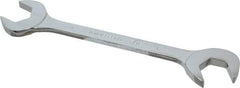 Proto - 1" Standard Open End Wrench - 9-1/2" OAL, Double End, Chrome Finish, 15° & 60° Head Angle - Best Tool & Supply