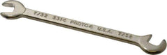 Proto - 7/32" Stubby Open End Wrench - 3" OAL, Double End, Satin Finish, 15° & 75° Head Angle - Best Tool & Supply