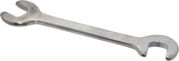 Proto - 7/16" Stubby Open End Wrench - 4-7/16" OAL, Double End, Satin Finish, 15° & 75° Head Angle - Best Tool & Supply