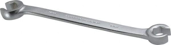 Proto - 13 x 14mm, Chrome Finish, Open End Flare Nut Wrench - 6 Points, 7-1/2" OAL, Steel, Double End Head - Best Tool & Supply