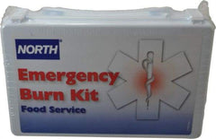 North - 8 Piece, 1 Person, Burn Aid First Aid Kit - 5-1/8" Wide x 2-3/4" Deep x 8" High, Plastic Case - Best Tool & Supply