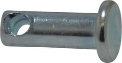 Made in USA - 3/16" Pin Diam, 1/2" OAL, Standard Clevis Pin - 3/32" Hole, 13/32" Usable Length, Zinc-Plated Steel - Best Tool & Supply