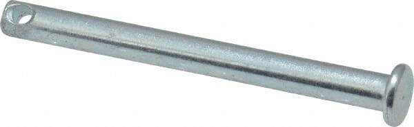 Made in USA - 3/16" Pin Diam, 2" OAL, Standard Clevis Pin - 3/32" Hole, 1-29/32" Usable Length, Zinc-Plated Steel - Best Tool & Supply