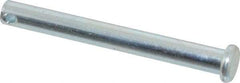 Made in USA - 1/4" Pin Diam, 2-1/4" OAL, Standard Clevis Pin - 3/32" Hole, 2-5/32" Usable Length, Zinc-Plated Steel - Best Tool & Supply