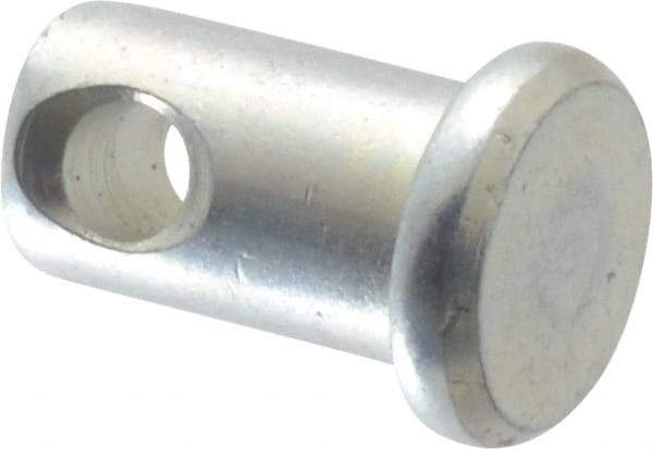 Made in USA - 5/16" Pin Diam, 1/2" OAL, Standard Clevis Pin - 9/64" Hole, 23/64" Usable Length, Zinc-Plated Steel - Best Tool & Supply