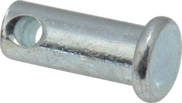 Made in USA - 5/16" Pin Diam, 3/4" OAL, Standard Clevis Pin - 9/64" Hole, 39/64" Usable Length, Zinc-Plated Steel - Best Tool & Supply