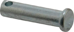 Made in USA - 5/16" Pin Diam, 1-1/4" OAL, Standard Clevis Pin - 9/64" Hole, 1-7/64" Usable Length, Zinc-Plated Steel - Best Tool & Supply