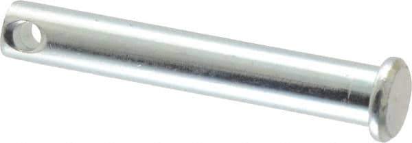 Made in USA - 5/16" Pin Diam, 2" OAL, Standard Clevis Pin - 9/64" Hole, 1-55/64" Usable Length, Zinc-Plated Steel - Best Tool & Supply