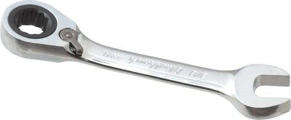 Blackhawk by Proto - 3/8" 12 Point Combination Wrench - 15° Head Angle, 3-51/64" OAL, Steel, Chrome Finish - Best Tool & Supply