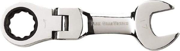 GearWrench - 17mm 12 Point Flexhead Combination Wrench - Chrome Vanadium Steel, Full Polish Finish - Best Tool & Supply