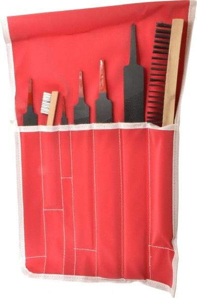 Simonds File - 7 Piece American Pattern File Set - 8", 10", 12", 14" Long, Bastard/Smooth Coarseness, Set Includes Half Round, Mill - Best Tool & Supply