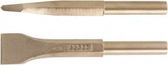 Ampco - 1-3/4" Head Width, 8" OAL, 3/4" Shank Diam, Scaling Chisel - Round Drive, Round Shank - Best Tool & Supply