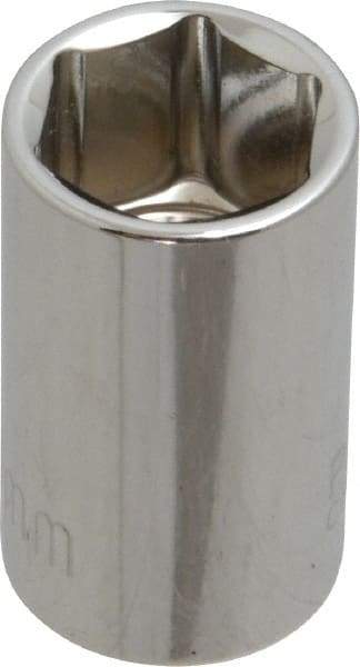 Paramount - 3/8" Drive, Standard Hand Socket - 6 Points, 1-3/16" OAL, Steel, Chrome Finish - Best Tool & Supply