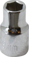 Paramount - 3/8" Drive, Standard Hand Socket - 6 Points, 1-3/16" OAL, Steel, Chrome Finish - Best Tool & Supply