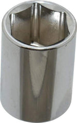 Paramount - 5/8", 3/8" Drive, Standard Hand Socket - 6 Points, 1-3/16" OAL, Steel, Chrome Finish - Best Tool & Supply