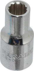 Paramount - 7/32", 1/4" Drive, Standard Hand Socket - 12 Points, 15/16" OAL, Steel, Chrome Finish - Best Tool & Supply