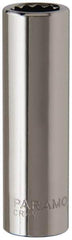 Paramount - 3/8", 1/4" Drive, Deep Hand Socket - 12 Points, 1-15/16" OAL, Steel, Chrome Finish - Best Tool & Supply