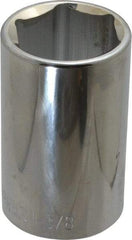 Paramount - 1-3/8", 1/2" Drive, Deep Hand Socket - 6 Points, 3-1/2" OAL, Steel, Chrome Finish - Best Tool & Supply