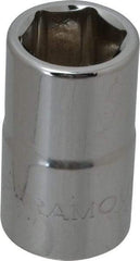 Paramount - 1/2" Drive, Standard Hand Socket - 6 Points, 1-1/2" OAL, Steel, Chrome Finish - Best Tool & Supply