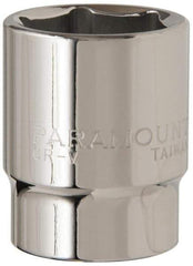 Paramount - 1/2" Drive, Standard Hand Socket - 6 Points, 1-1/2" OAL, Steel, Chrome Finish - Best Tool & Supply