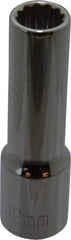 Paramount - 1/2" Drive, Deep Hand Socket - 12 Points, 3-9/32" OAL, Steel, Chrome Finish - Best Tool & Supply