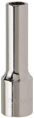 Paramount - 1/2" Drive, Deep Hand Socket - 12 Points, 3-3/32" OAL, Steel, Chrome Finish - Best Tool & Supply