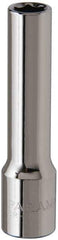 Paramount - 1/4" Drive, Deep Hand Socket - 6 Points, 1-15/16" OAL, Steel, Chrome Finish - Best Tool & Supply