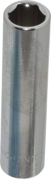 Paramount - 5/16", 1/4" Drive, Deep Hand Socket - 6 Points, 1-15/16" OAL, Steel, Chrome Finish - Best Tool & Supply