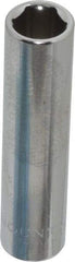 Paramount - 5/16", 1/4" Drive, Deep Hand Socket - 6 Points, 1-15/16" OAL, Steel, Chrome Finish - Best Tool & Supply