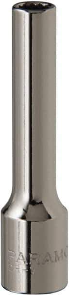 Paramount - 3/16", 1/4" Drive, Deep Hand Socket - 12 Points, 1-15/16" OAL, Steel, Chrome Finish - Best Tool & Supply