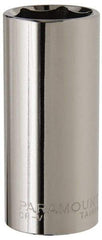 Paramount - 1", 1/2" Drive, Deep Hand Socket - 6 Points, 3-3/32" OAL, Steel, Chrome Finish - Best Tool & Supply