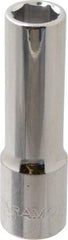 Paramount - 1/2", 1/2" Drive, Deep Hand Socket - 6 Points, 3-3/32" OAL, Steel, Chrome Finish - Best Tool & Supply