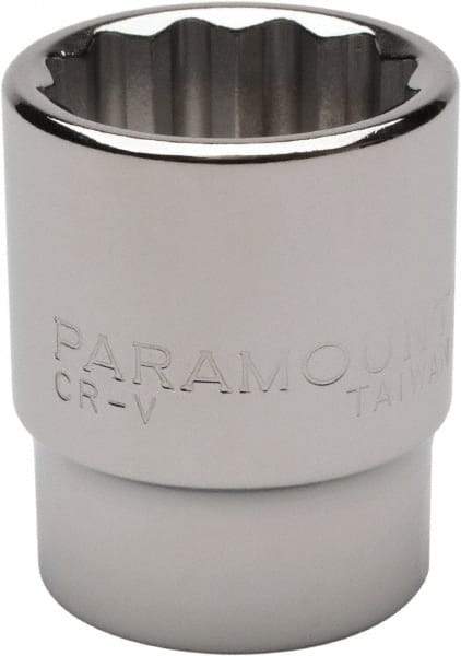 Paramount - 15/16", 1/2" Drive, Standard Hand Socket - 12 Points, 1-1/2" OAL, Steel, Chrome Finish - Best Tool & Supply