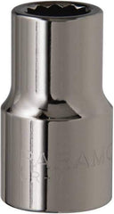 Paramount - 7/16", 1/2" Drive, Standard Hand Socket - 12 Points, 1-1/2" OAL, Steel, Chrome Finish - Best Tool & Supply