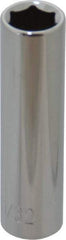 Paramount - 11/32", 1/4" Drive, Deep Hand Socket - 6 Points, 1-15/16" OAL, Steel, Chrome Finish - Best Tool & Supply